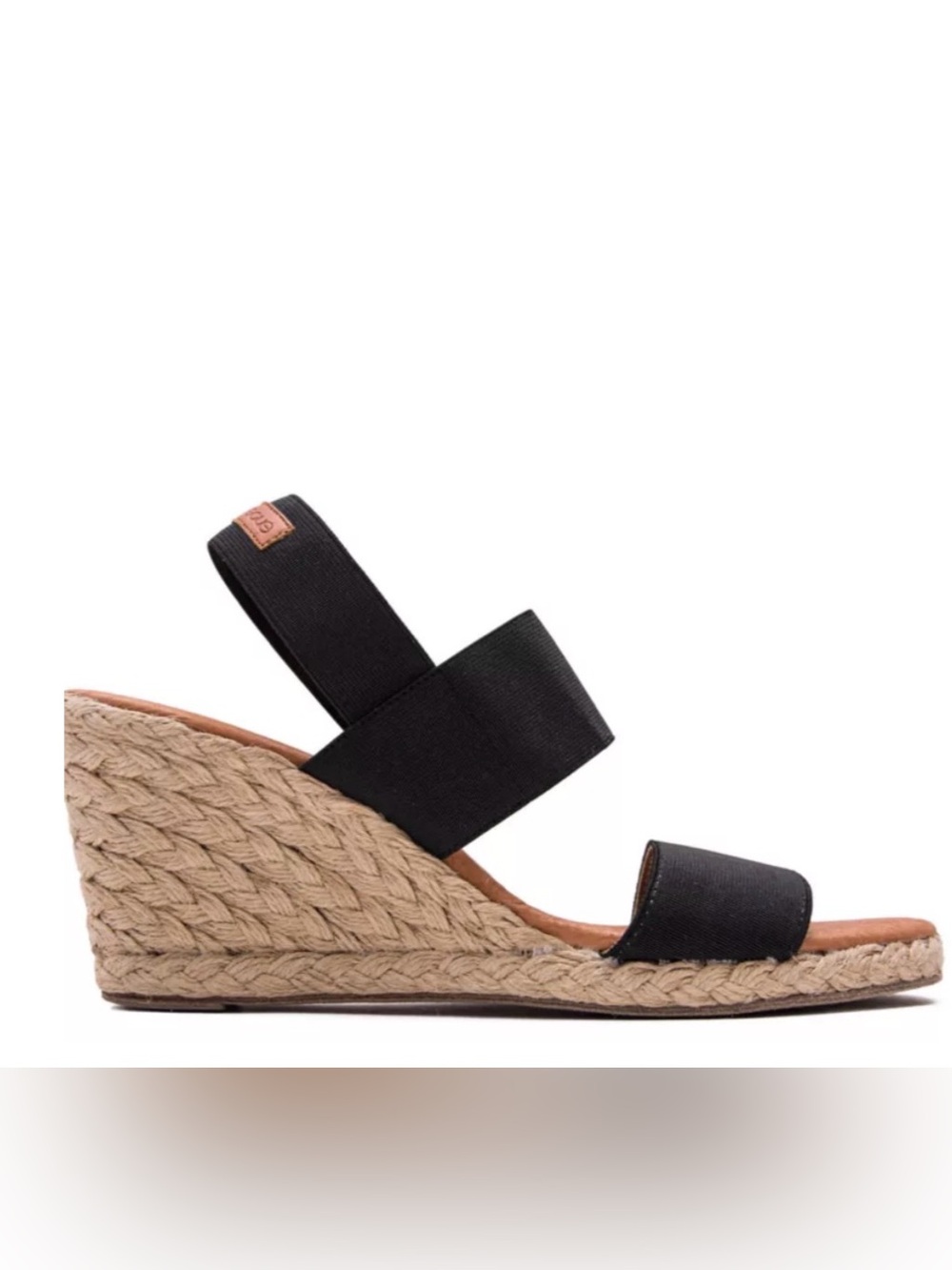 Tommy Bahama espadrille wedges black elastic straps